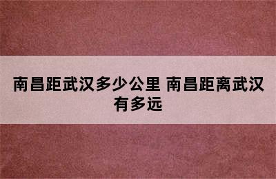 南昌距武汉多少公里 南昌距离武汉有多远